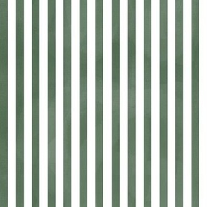 Painted Christmas Stripe - Pine Tree Green 