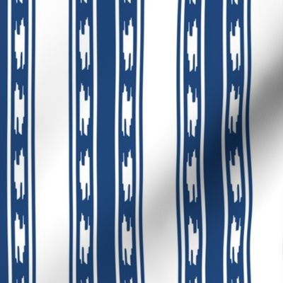 Large Blue Ikat Stripe