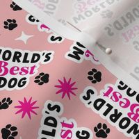 World's best Dog Pink
