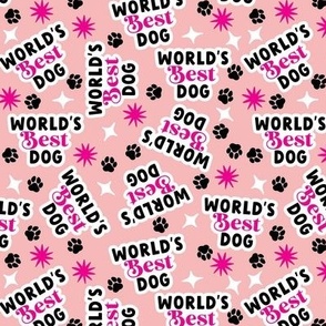 World's best Dog Pink