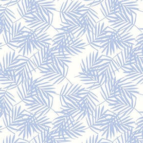 Small / Tropical Fronds - Soft Blue - Tropical - Palm Trees - Minimalist - Palm Fronds - Palm Leaf - Leaves - Caribbean