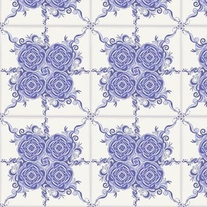 Blue Rose Tile
