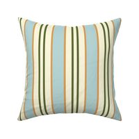 Regency stripes in light blue, cream, orange and green