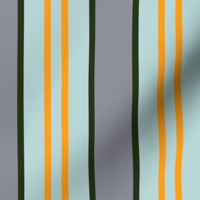 Regency stripes in light blue, orange and green