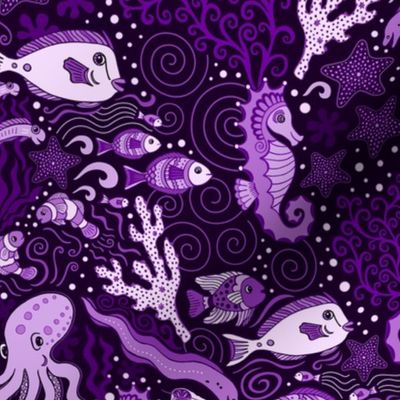Underwater World  violet midsize