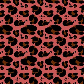 spots - cheetah - cherry pink