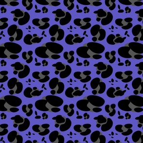 spots - leopard - blue violet