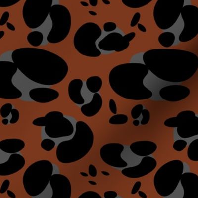spots - leopard - dark terra cotta