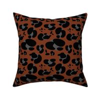 spots - leopard - dark terra cotta