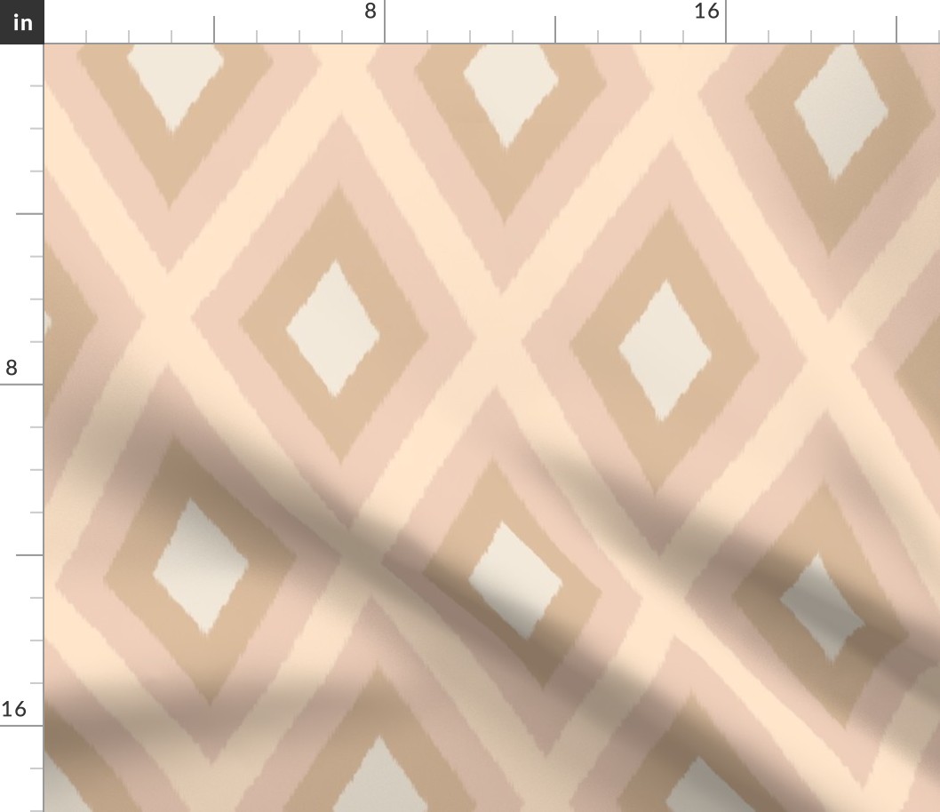 (S)  Peach Fuzz Ikat Diamonds V2 – Geometric Design