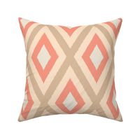 (S) Peach Fuzz Ikat Diamonds V3 – Geometric Design