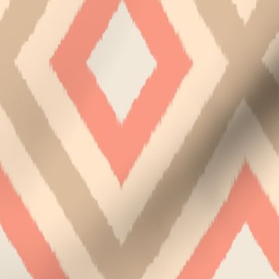 (S) Peach Fuzz Ikat Diamonds V3 – Geometric Design