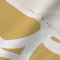 Organic Lines and Shapes In Gold and White 