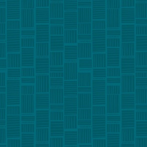 Monochrome Abstract Bamboo - Turquoise