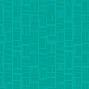 Monochrome Abstract Bamboo - Teal Green
