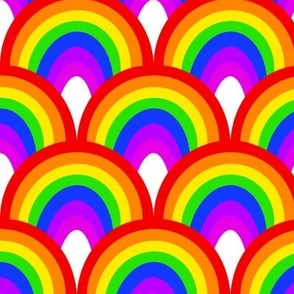 Overlapping Rainbows Scallop pattern