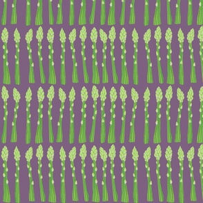 Green asparagus on purple background (medium)