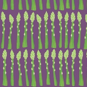 Green asparagus on purple background (small)