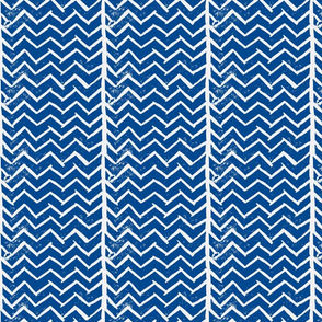 Chevron - Hand Carved Stamp - Dk. Blue