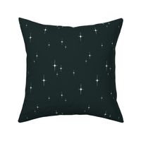 Halloween spooky starry night sky green (small 7x7)