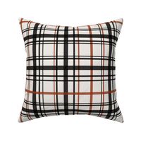 Halloween plaid modern black and orange (medium 10x10)