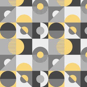 Bauhaus Rhythm 1: Geometric Abstraction in Pastel, Monochrome, and Vibrant Palettes 