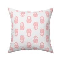 mirrored snow monkeys l light pink & pink