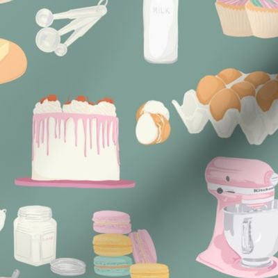 Sweet Treats - Teal Background