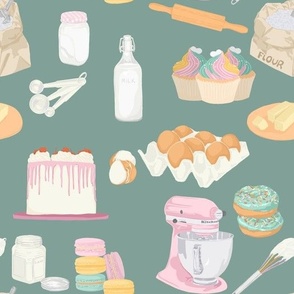 Sweet Treats - Teal Background