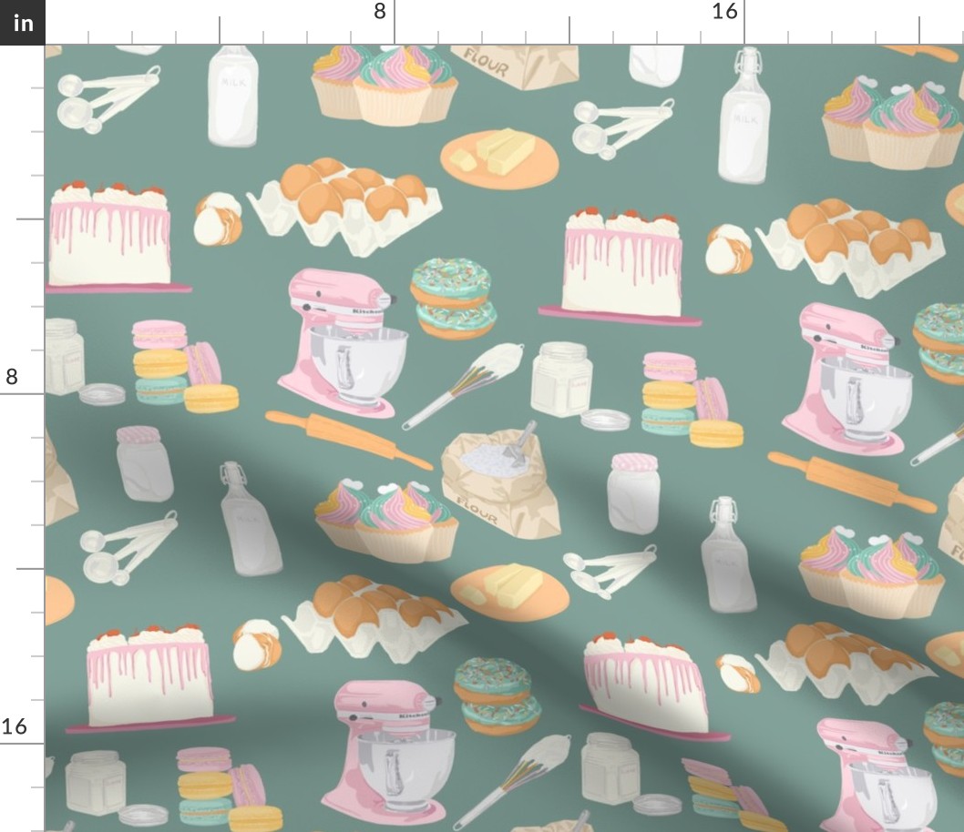 Sweet Treats - Teal Background