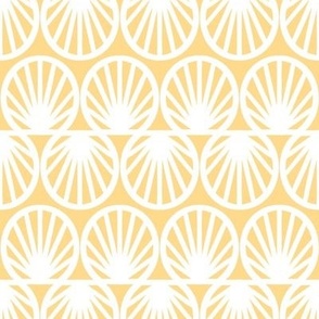 Tropical Shell Geometric in Sunny Yellow and White - Medium - Tropical Yellow, Palm Beach, Yellow Geometric