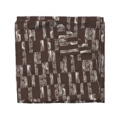 Mid century rectangular tile chocolate brown