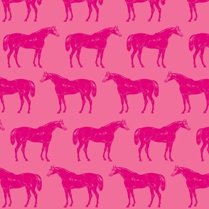 Traditional horse pink on pink