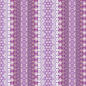 boho stripes lilac white violet