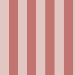 LARGE WIDE STRIPE CORAL PINK WALLPAPER, BEDDING