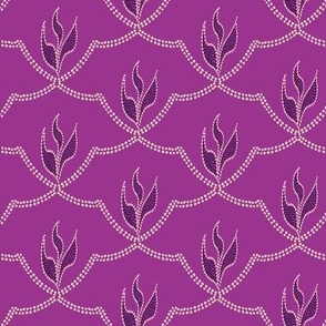 Dotted Chinoiserie (8") - purple, cream (ST2022DC)
