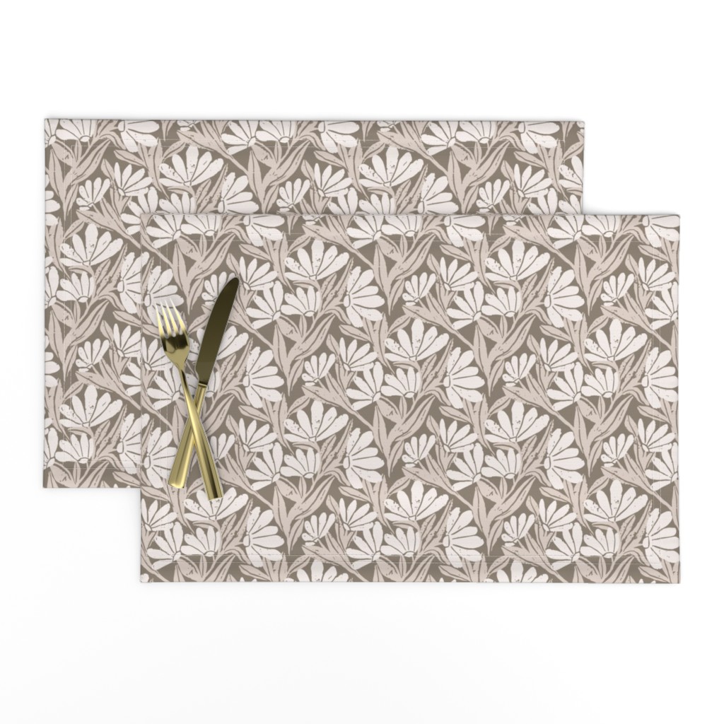 Beige floral textured pattern