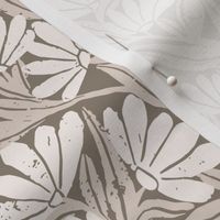 Beige floral textured pattern