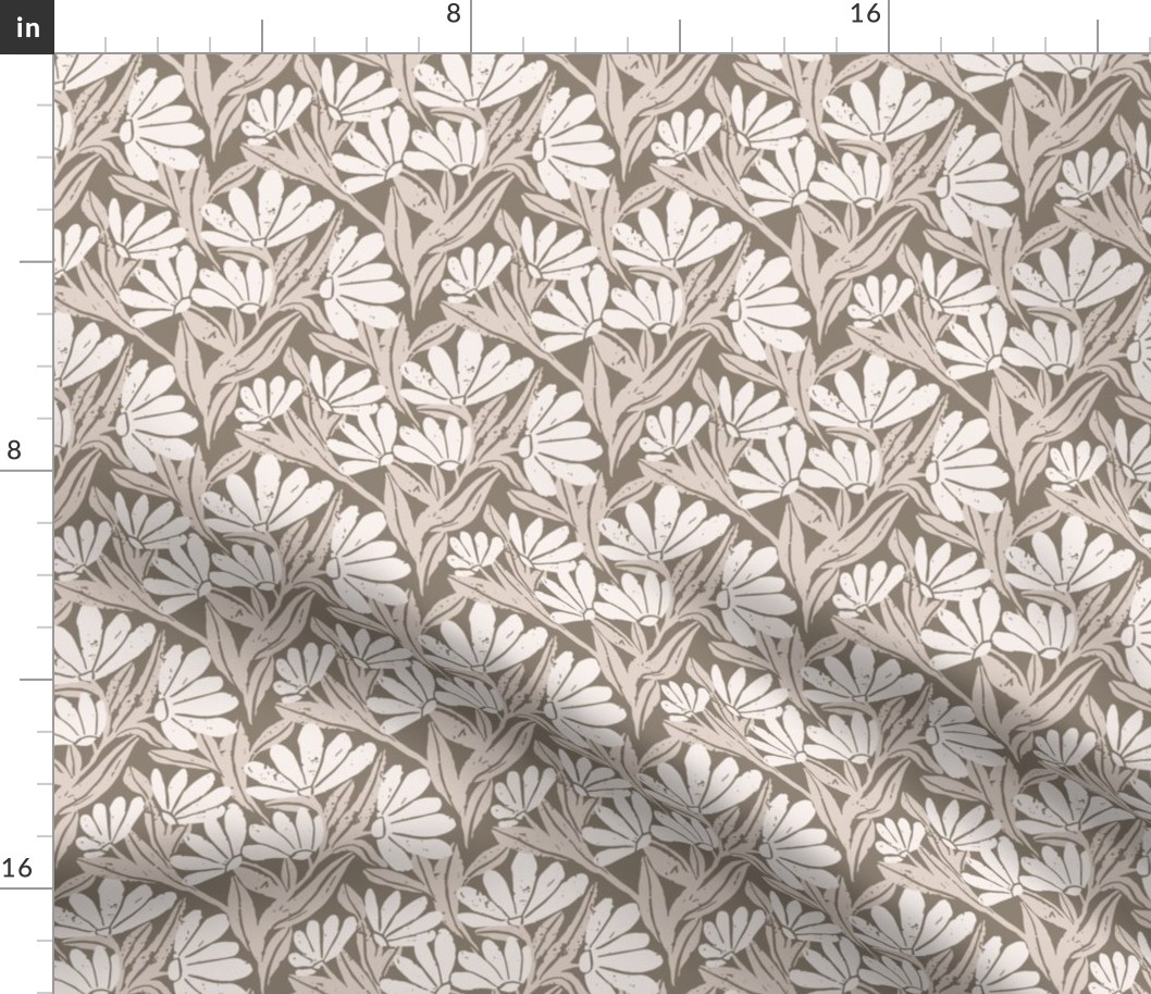 Beige floral textured pattern