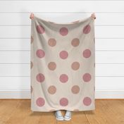 Creamy pinks textured polka dots JUMBO