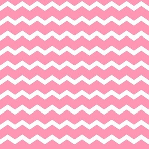 White Bold Chevron Pattern On Pink Background