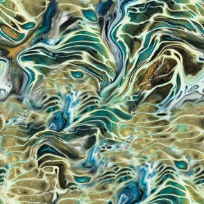 Abstract jungle swirl/psychedelic peacock colors