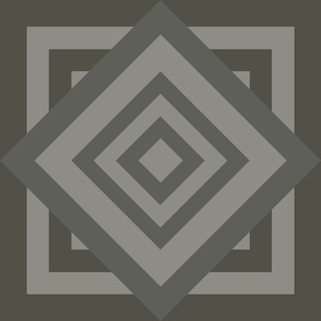 Square and diamond geometric in gray