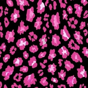 Leopard Luxe - Hot Pink on Black