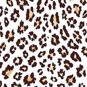 Leopard Luxe - Brown/Sepia on White