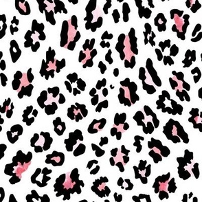 Leopard Luxe - Black/Pink on White