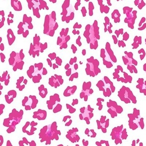 Leopard Luxe - Hot Pink on White