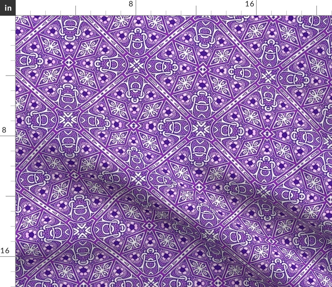 Purple Tile Bloom Awhile