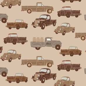  Tribute to Classic pickup trucks, retro palette, small