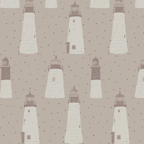  Lighthouses and seaside, muted colors, small